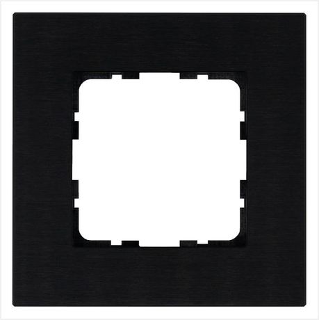 Рамка 1-м G-Metal метал. алюм. черн. Black Jasmart G1001AB