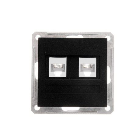 Розетка информационная 2-м СП W59 без рамки CAT.5E черн. бархат SchE RSI-251KK5E-6-86 APC