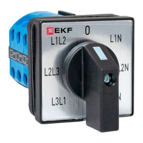 Переключатель кулачковый ПК-1-64 10А для вольтметра IP65 | pk-1-64-10-65 EKF