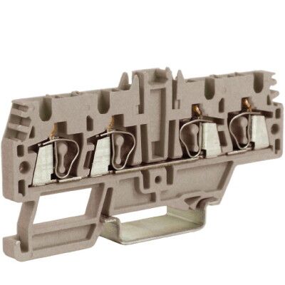 Зажим проходной HMM.2/2+2GR 2.5кв.мм 2 ввод/2 вывода сер. DKC ZHM520GR-RET ДКС