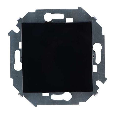 Выключатель одноклавишный, 16А, 250В, винтовой зажим, черный глянец - 1591101-032 Simon