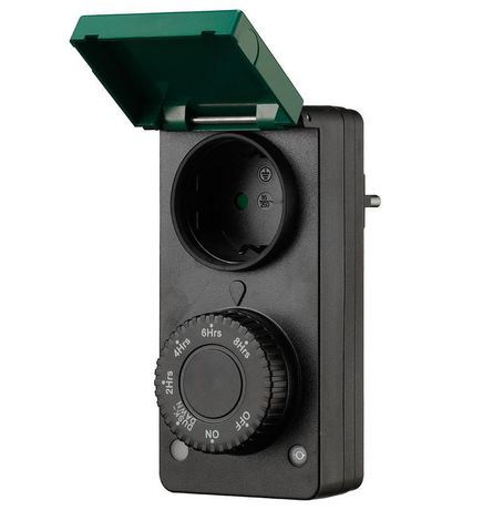 Розетка с таймером (с датчиком освещенности) в защитном корпусе IP 44 2300W/10A 230V, TM29 | 51434 FERON