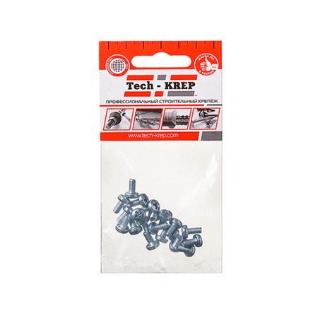 Винт DIN7985 с полукруглой головкой оцинк. М4х12 (16 шт) - пакет ( 0,032 кг) | 126567 Tech-KREP