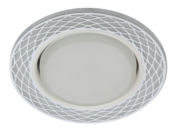 Светильник светодиодный точечный DK LD37 WH/WH GX53 декор со светодиод. подсветкой бел./бел. ЭРА Б0037384