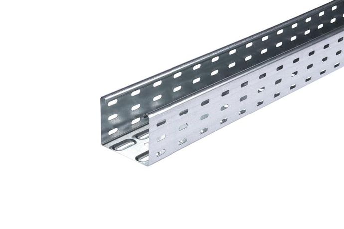 Лоток листовой кабельный LKS 810 FT RU, 85х100х3000 мм, S=0,7 перфорированный, сталь, горячее оцинкование - 6837590 OBO Bettermann