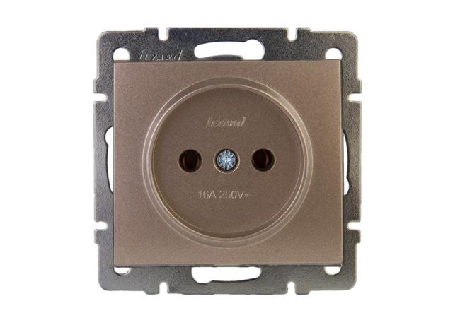 Механизм розетки 1-м Rain без заземл. керамика матов. бронз. LEZARD 703-3188-121