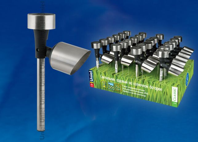 Светодиодный садовый светильник USL-C-690/MT375 SPOT SET24 на солнечной батарее,белый свет, 1*ААA Ni-Cd аккумулятор в/к.IP44 Uniel - UL-00001686