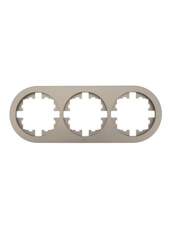 Рамка 3-м OSEN горизонт. круглая титан LEZARD 744-3700-148