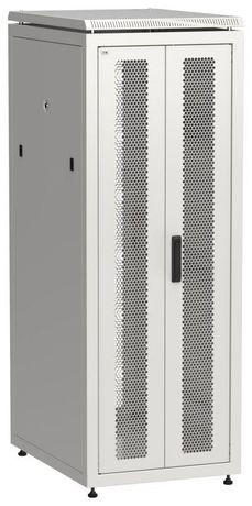 Шкаф напольный сетевой 19' LINEA N 33U 600х800мм передняя распашная перфорированная дверь задняя серый - LN35-33U68-2PP IEK