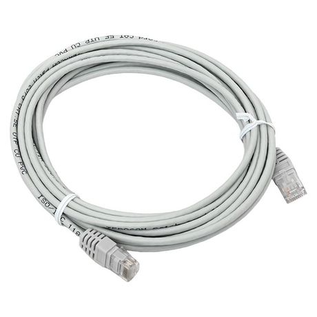 Патч-корд TERACOM Cat.5E (1Гбит/с) неэкранированный UTP оболочка PVC серый (5м) | TRC-5EUTP-PVC-5M-GY EKF