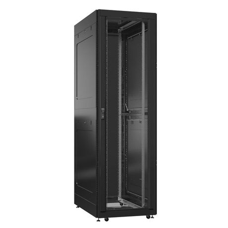 Шкаф серверный 52U 800х1200 передняя дверь: одностворчатая перфорированная IP20. задняя двустворчатая глухой металл IP51. боковые панели: металл. цвет: черный RAL9005 - EX 8252.9351 SYSMATRIX