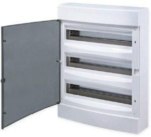 Щит распределительный навесной "Unix" прозрачная дверь 3х18 модулей IP40 EKF PROxima | ux-3x18-n