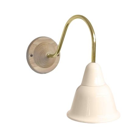 Светильник Кампана 1 плафон настенный керамика песочн. зол./зол. Bironi BS1-21-0404/31/10