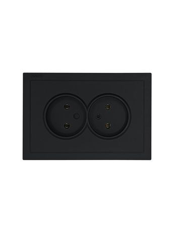 Розетка 2-мест. с/з СП ZIMA IP20 16А ПБТ безвинт. зажим черн. бархат LEZARD 704-4200-127BQC