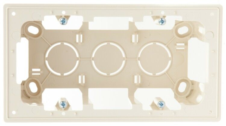 Коробка монтажная для накладного монтажа на 2 модуля, слоновая кость - 2400752-031 Simon