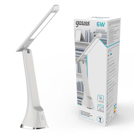 Светильник светодиодный настольный 6 Вт 380 лм 4000К AC 220В Черный IP20 Пластик компактный размер складная стойка сенсорное управление яркости GTL Gauss - GT2031