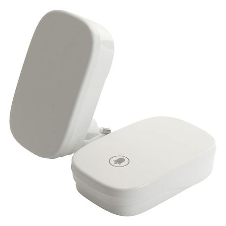 Звонок электрический беспроводной (клавиша и база в розетку) радиочастотный 433MHz, белый, DB-380 | 48882 FERON