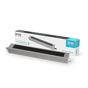 Блок питания (драйвер) для светодиодной ленты LED 12 В 40 Вт герметичный IP67 Basic Gauss - BT522