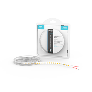 Лента светодиодная LED 10 Вт/м 700 Лм/м 2835-SMD 120 шт/м 12 В DC 4000К нейтральный белый IP20 блистер (5 м ) Basic Gauss - BT040