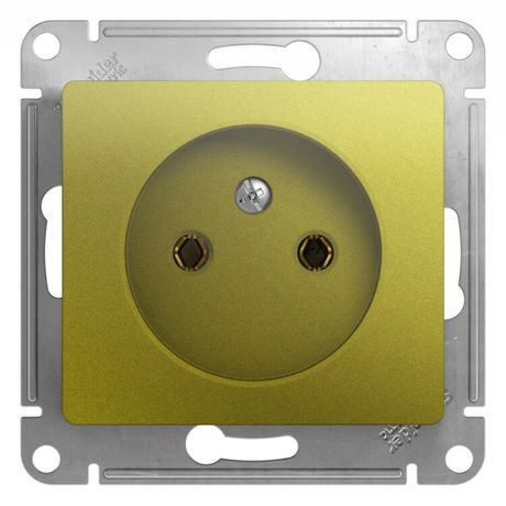 Розетка 1-м СП Glossa 16А IP20 250В без заземл. механизм фисташк. SE GSL001041 APC