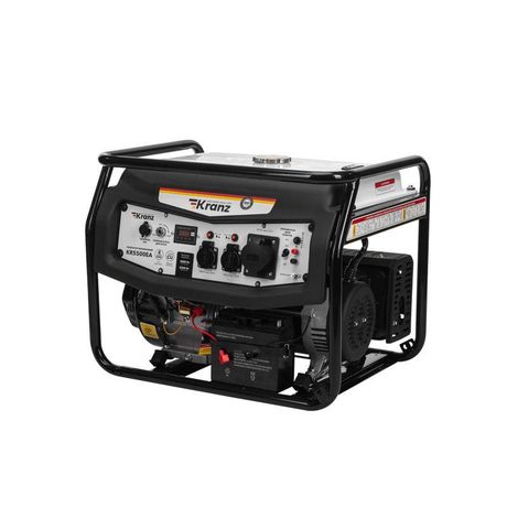 Генератор бензиновый KR5500EA, 5,5кВт, 230В, 25л, коннектор автоматики, электростартер | KR-16-1135 Kranz