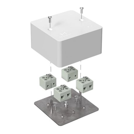 Коробка огнестойкая для кабель-канала 40-0460-FR6.0-8 Е15-Е60 (латунь) 85х85х45 IP42 8p, 6.0 мм.кв.| 40-0460-FR6.0-8-Е60 | Промрукав Строитель