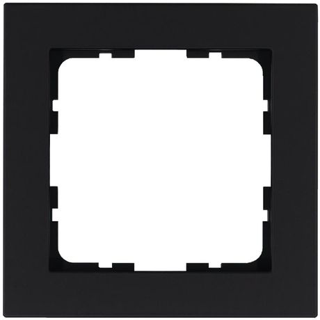 Рамка G-Classic 1-постовая, цвет черный матовый (soft touch) - G1001PB Jasmart