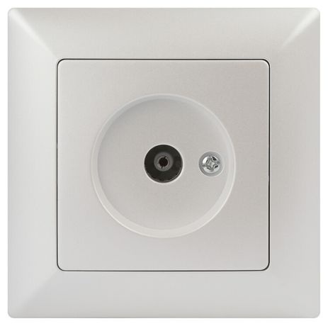 Розетка телевизионная одиночная TV СП Solo 4-301-06 IP20 перламутр Intro Б0053992 ЭРА
