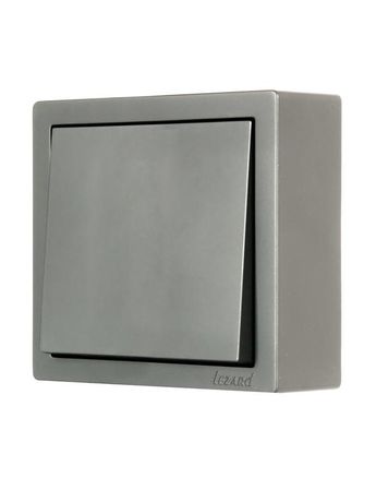 Выключатель 1-кл. ОП LETO платина LEZARD 752-3500-100