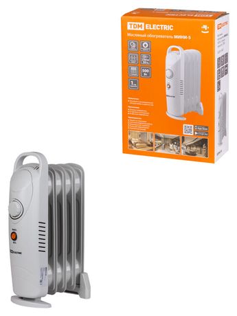 Масляный обогреватель МИНИ-5, 500 Вт, 5 секций, термостат, | SQ2501-0907 TDM