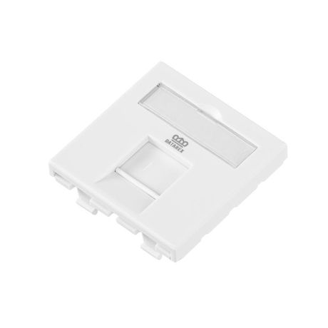 Адаптер 45х45мм для модуля Keystone 1 порт шторка бел. Datarex DR-513000 Datarex арт. DR-513000