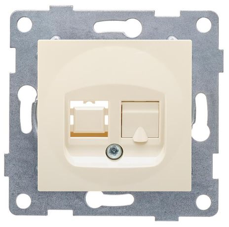 Розетка компьютерная RJ45 Ugra, механизм, одинарный, бежевый - С11К1-003 GUSI
