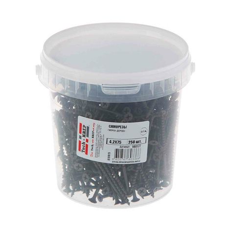 Саморез ШСГД 4,2х75 (250 шт) - ведро ( 1,073 кг) | 100177 Tech-KREP