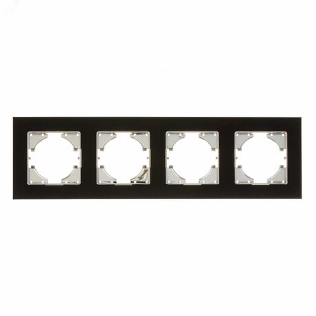 Рамка 4-местная Ugra алюминий, чёрный - С1140-035 GUSI