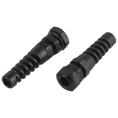 Ввод кабельный сальник NO-224-249 с гибким отводом PGR 7 (d отв.12.5 мм / d провод.3-6.5 мм) IP54 (упаковка 10 штук) - Б0065186 ЭРА