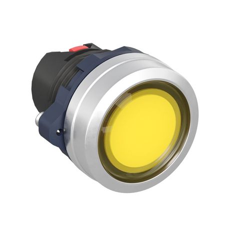 Головка кнопки плоская прозрачная с фиксацией, жёлтая, алюминий | M22P-FLLYA DKC ДКС