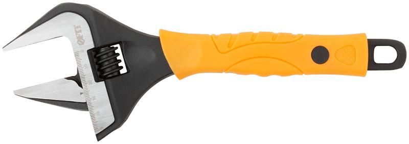 Ключ разводной ''Эталон'', CrV, узкие губки, шкала, экстра увеличенный захват, прорезиненная ручка 250 мм (50 мм) - 70197 РОС