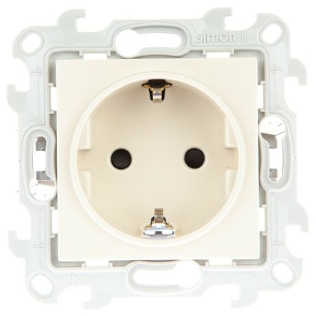 Розетка 1-м СП Simon 24 16А IP20 2P+E Push&Go защ. шторки механизм сл. кость 2420432-031