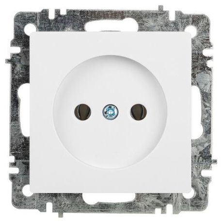 Розетка Intro Accent 6-201-01 2Р 16А-250В, IP20, СУ, AL/CU, белый | Б0063653 ЭРА