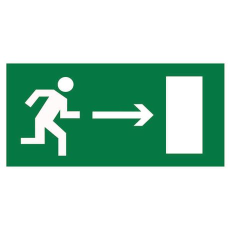 Знак безопасности PS-20106.E03 "Напр. К эвакуационному выходу направо" Белый свет a21437 BS