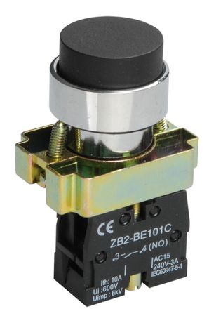 Кнопка управления LAY5-BL21 без подсветки черная 1з | BBT70-BL-K02 IEK