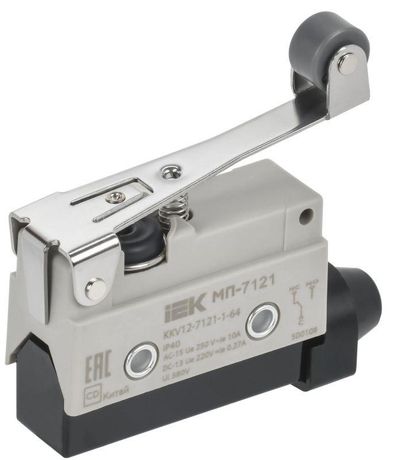Микропереключатель концевой МП-7121 рычаг с роликом IP40 IEK - KKV12-7121-1-64