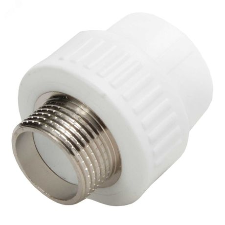Муфта комбинированная 25x1' НР полипропиленовая PPR, белая - 10130225 VALFEX