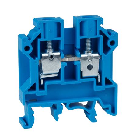 Клемма проходная 10 кв.мм винтовая OptiClip CTS-10-I-BU-57A-(0,5-10)-синий - 289778 КЭАЗ