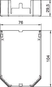 Защитный кожух для модульной рамки 104 мм (полиамид,черный) - 7429162 OBO Bettermann
