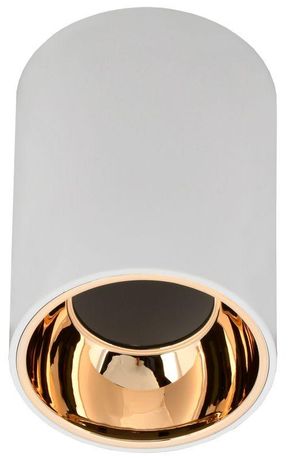 Светильник декоративный 4111 накладной потолочный под лампу GU10 белый/золото пластик - LT-UPB0-4111-GU10-1-K22 IEK