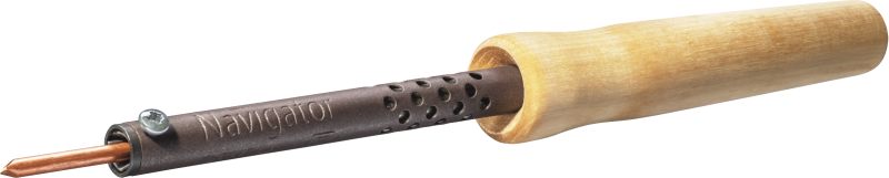 Паяльник деревянная ручка клин прямой NSE-Pes01-65W-СP - 25311 Navigator 80692
