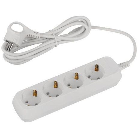 Удлинитель электрический ЭРА UDL-10-430-E Greenline 4 розетки с заземлением 3м ПВС 3x0.75мм2 | Б0065061