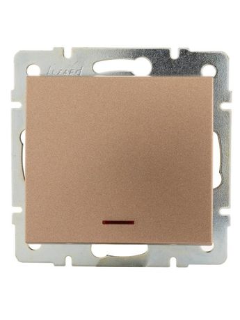 Выключатель RAIN с подсветкой бронза матовая механизм - 703-3188-111 LEZARD