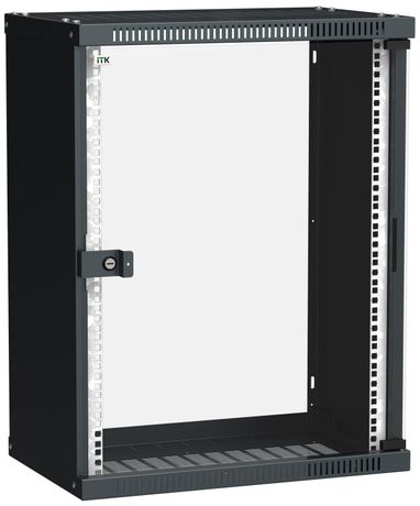 Шкаф LINEA WE 15U 550x350мм дверь стекло черный | LWE5-15U53-GF ITK IEK